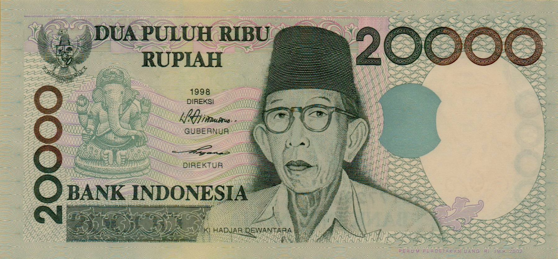 Indonesia 20000 2002 UNC P-138/e